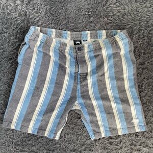 Men Size XL Stussy Shorts Drug Rug Striped Baja blue 90's Streetwear Retro